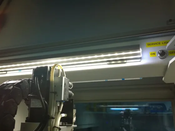 LED Lamp in OF cell with on/off switch